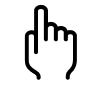 Finger pointing icon