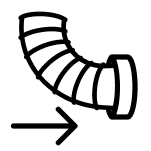 Dryer vent reattaching to wall vent icon.