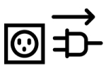 Plug leaving outlet icon.