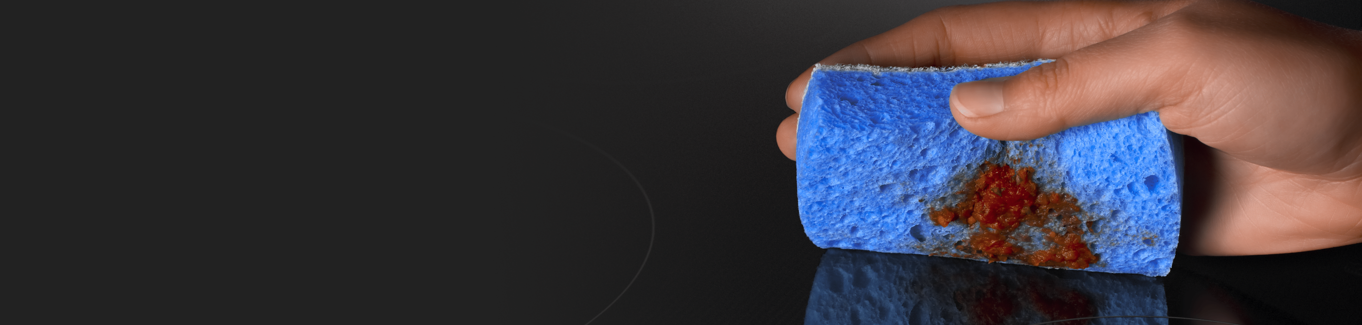 Cleaning with a sponge