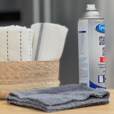 Close up of affresh® stainless steel cleaner