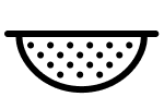 Drain pasta icon