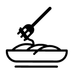 Pasta and fork icon