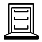 Open dishwasher icon