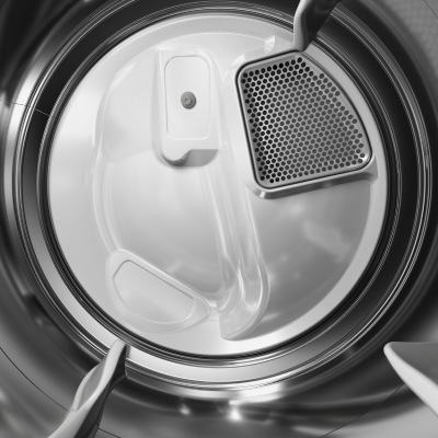 Dryer drum inside of a dryer.