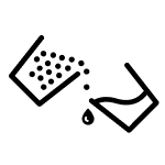 Baking soda and water icon