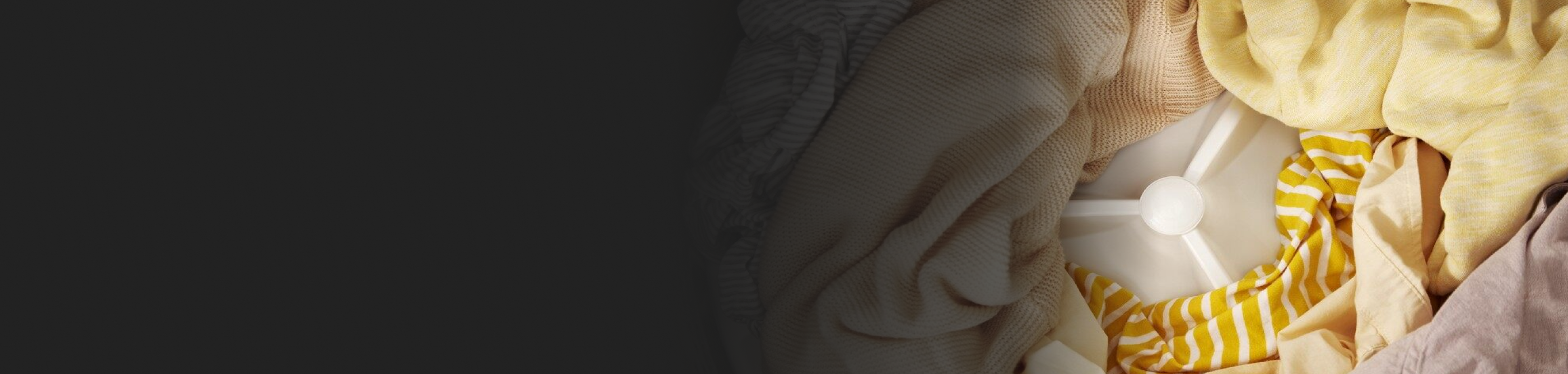 Clothing inside washing machine