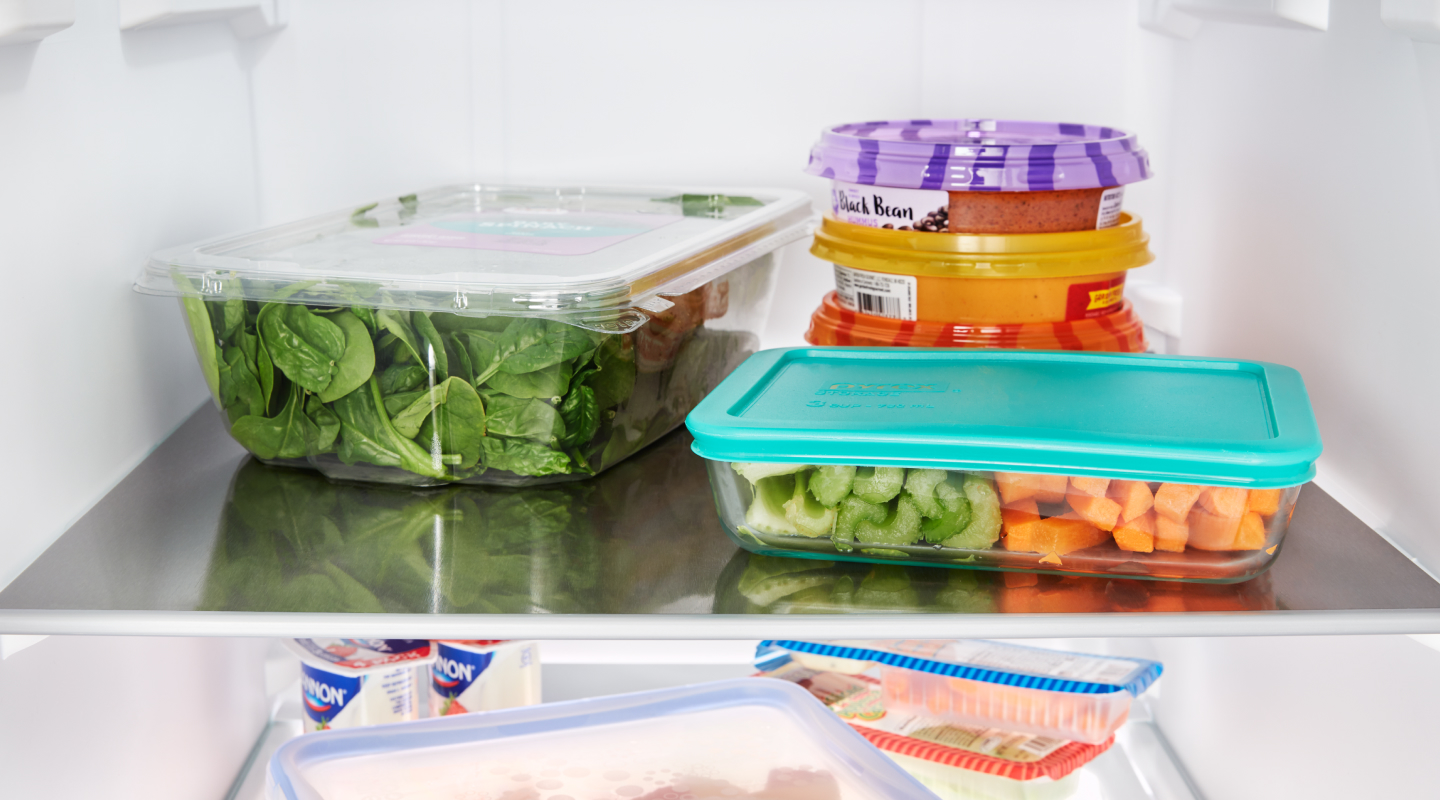 Fresh ingredients stored in the fridge Fresh ingredients stored in the fridge