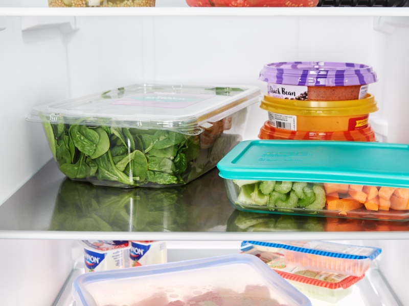 Fresh ingredients stored in the fridge Fresh ingredients stored in the fridge