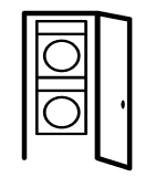 Washer and dryer stacked