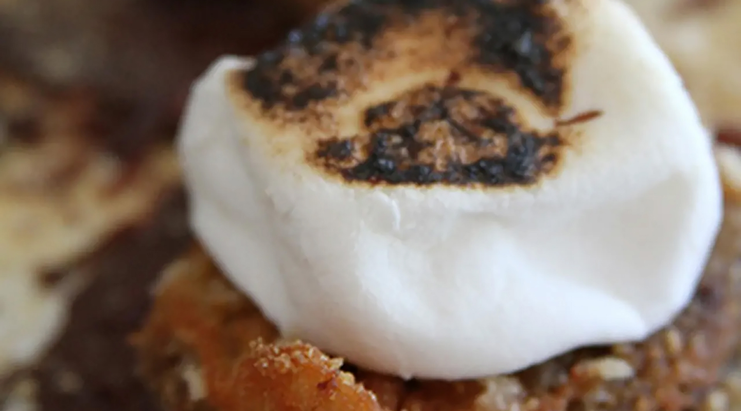 A roasted marshmallow A roasted marshmallow