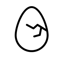 Cracked egg icon