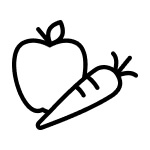 Fruits and vegetables icon