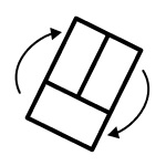 Tilting fridge icon