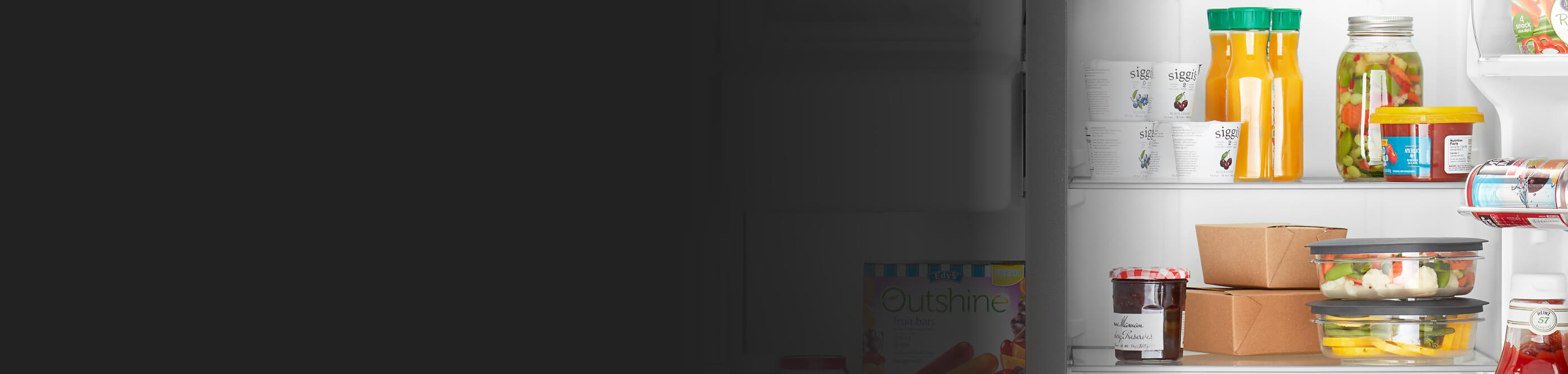 Groceries inside a refrigerator