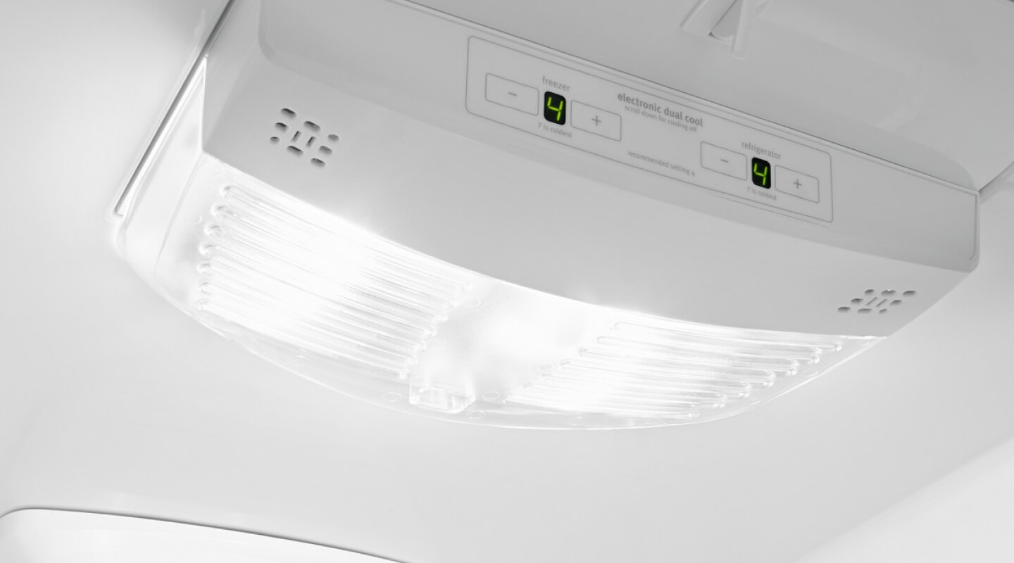 Dual temperature controls inside a refrigerator Dual temperature controls inside a refrigerator