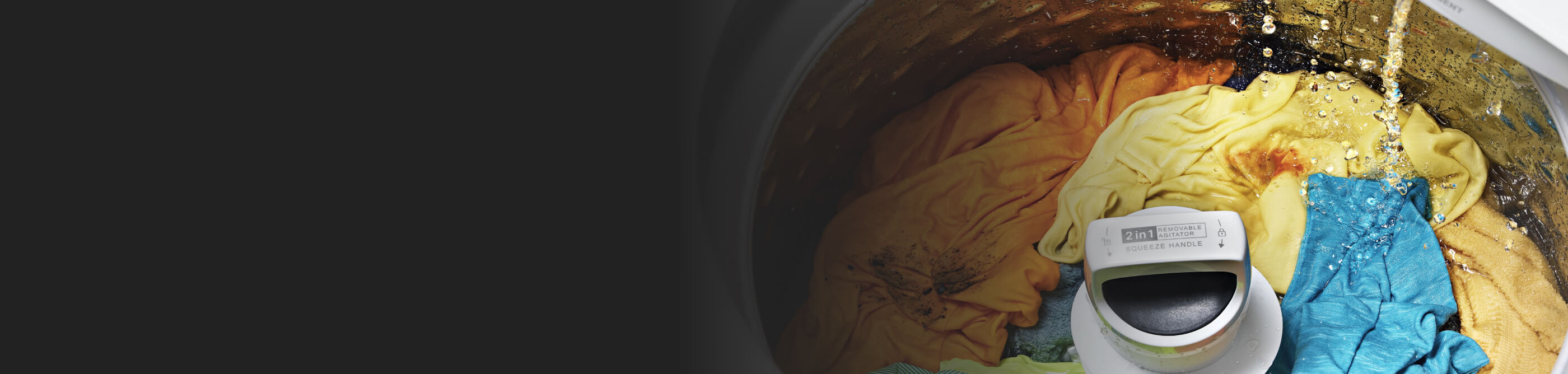 Colorful clothes in a washing machine