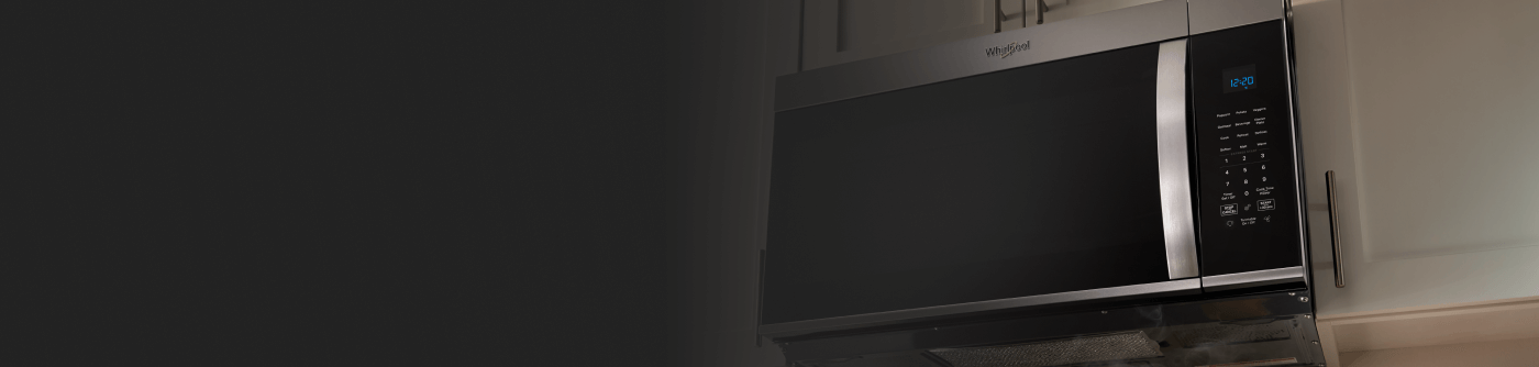 An over-the-range microwave