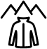 Jacket and mountain peaks