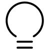 A light bulb icon