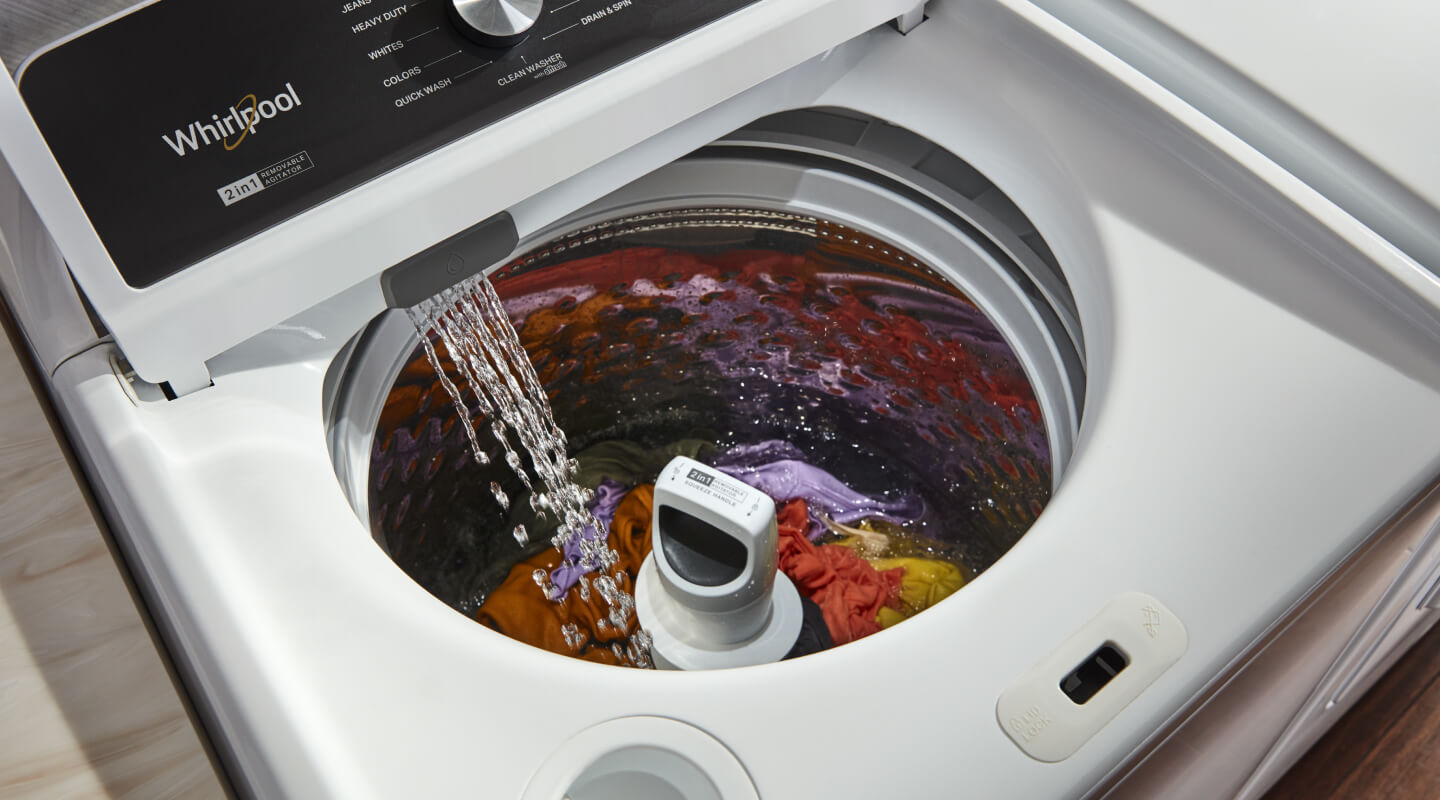 A washer filling with water