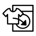 Shirt going into washer icon