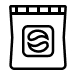 Laundry pod in packaging icon