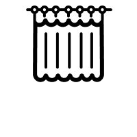 A shower curtain icon.