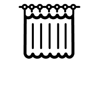 A shower curtain icon.