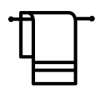 Towel on bar icon