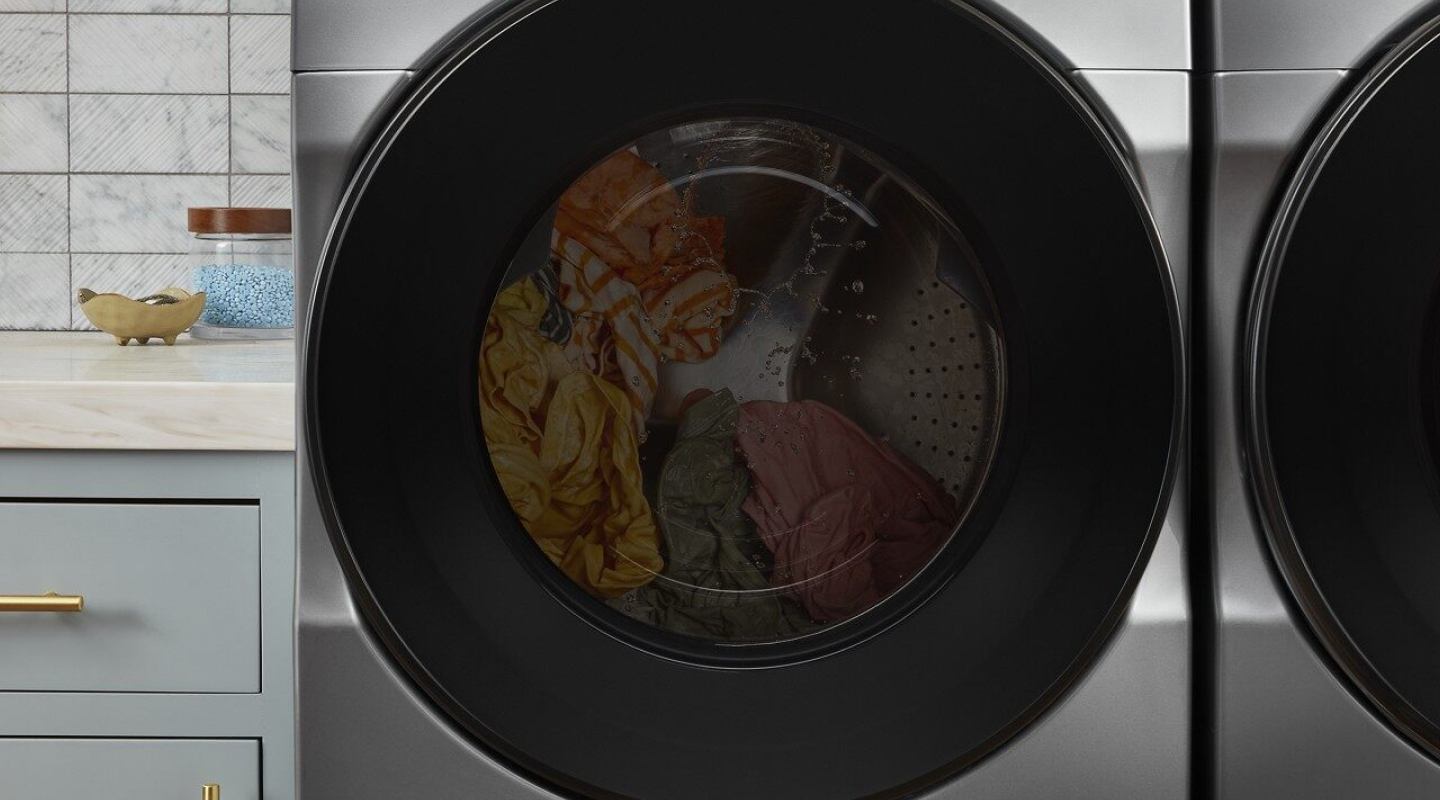 Clothes in the washer Clothes in the washer