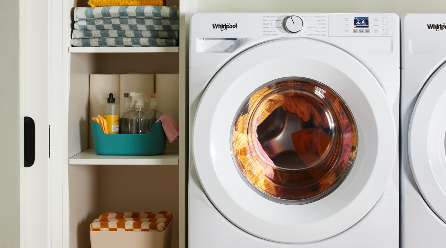 A white, Whirlpool® Front Load Washer A white, Whirlpool® Front Load Washer
