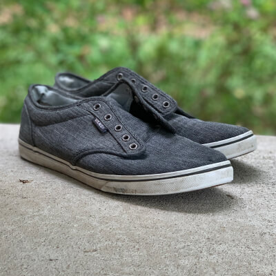 Shoes drying outside