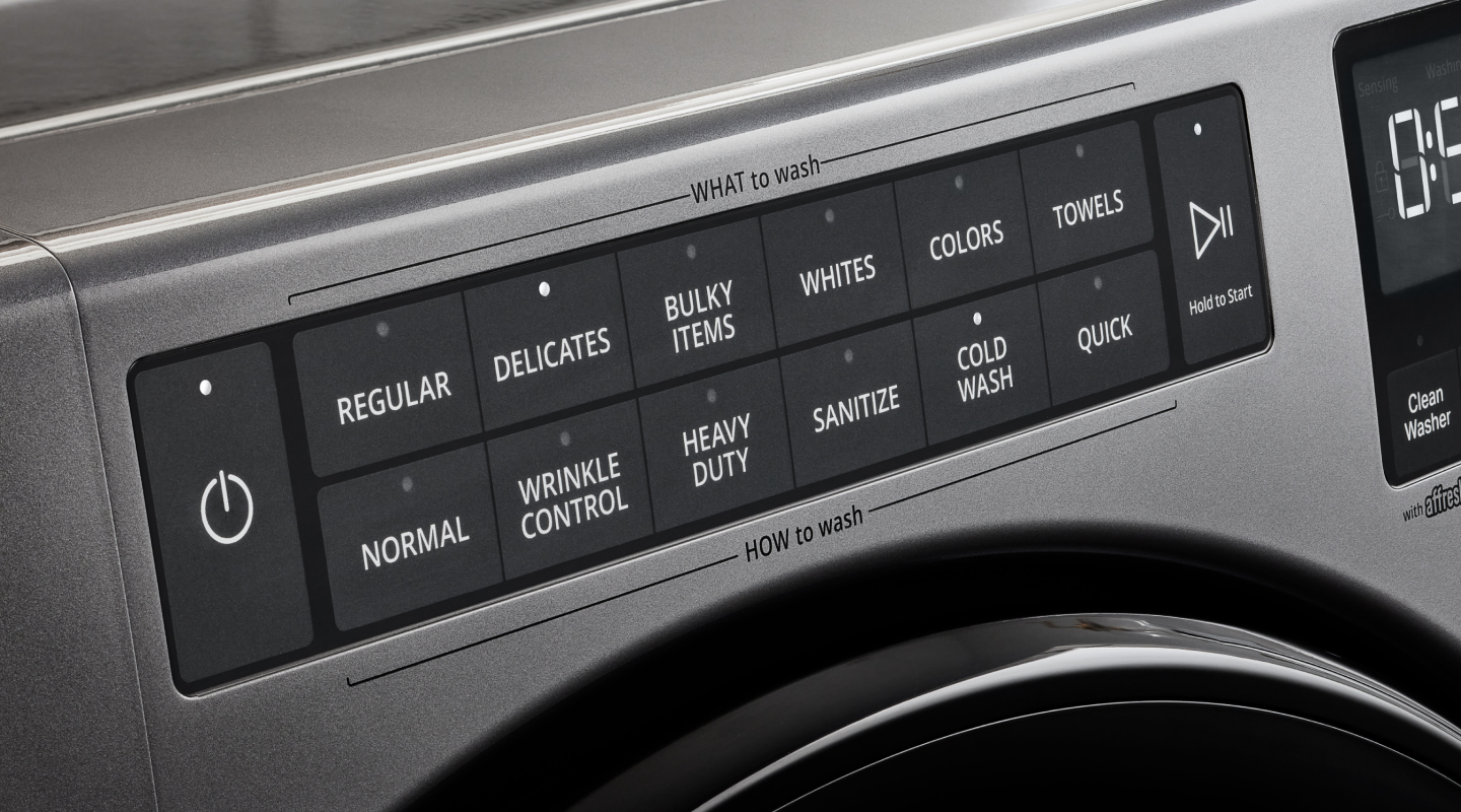 Cycle settings on a washing machine Cycle settings on a washing machine