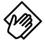 Hand cleaning with wipe icon