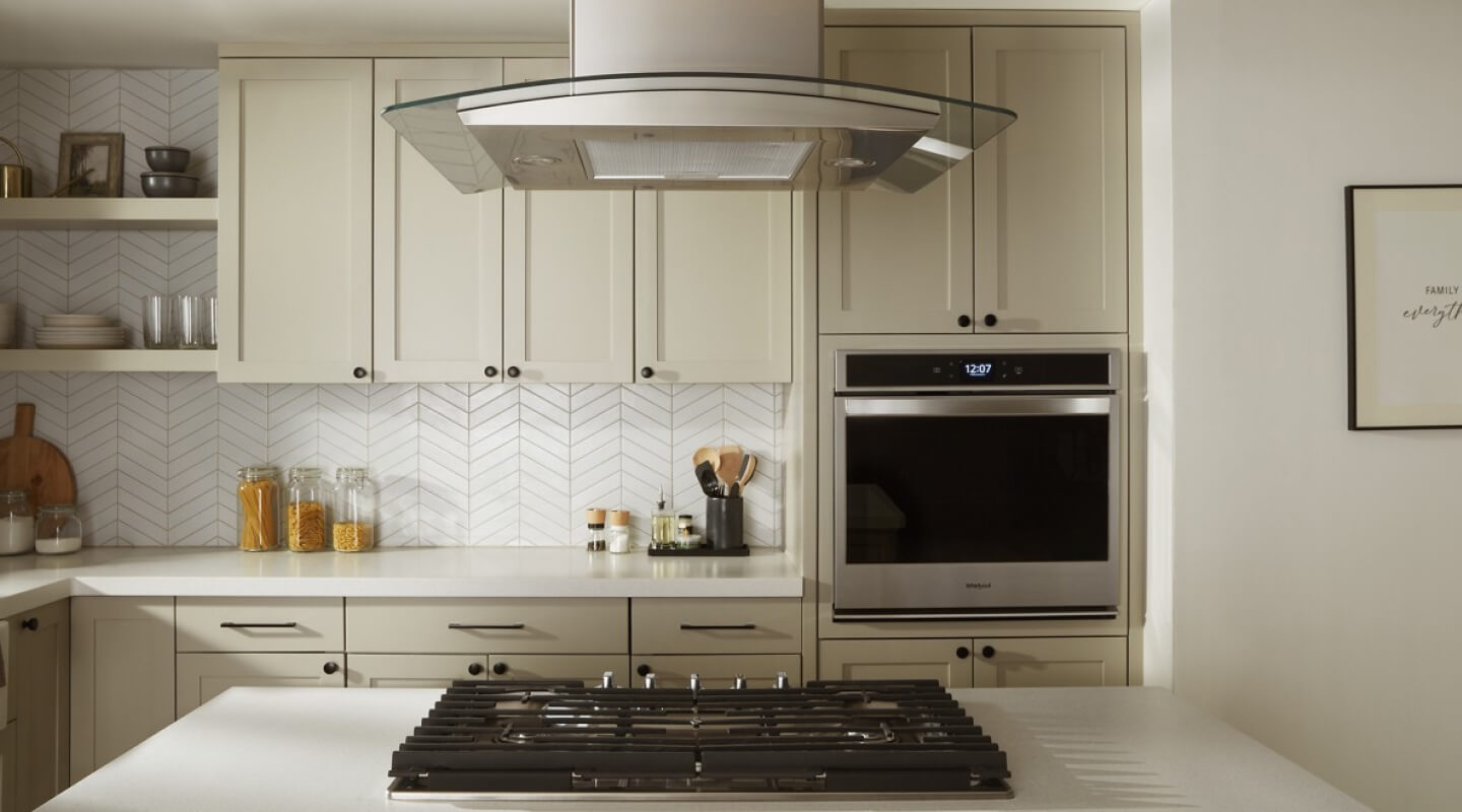 Whirlpool® Gas Cooktop on a kitchen island