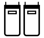 Double laundry bag icon
