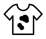 Shirt with stain icon