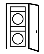 Stackable washer and dryer icon