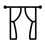 Double curtains icon