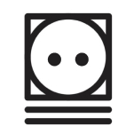 Gentle dry cycle: medium heat icon