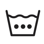 Machine wash warm/hot: 50°C or 120°F icon