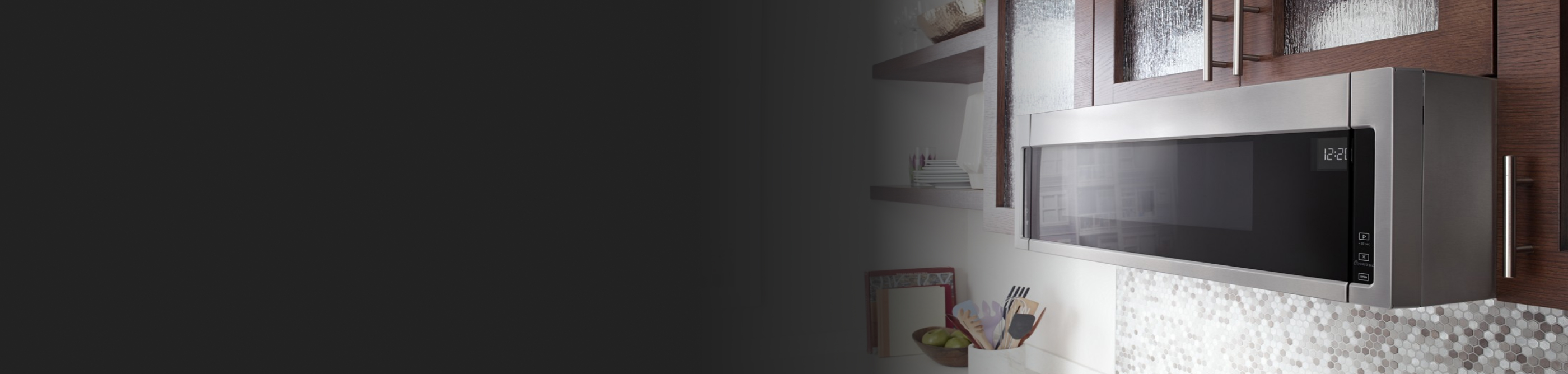 A Whirlpool® over-the-range microwave 