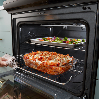 Food on oven racks