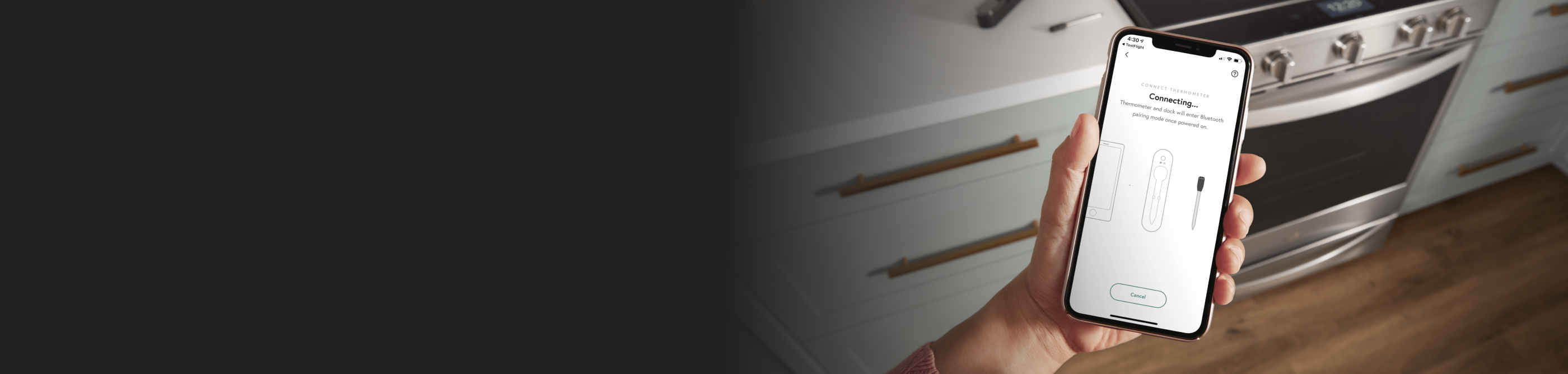 Hand holding smartphone