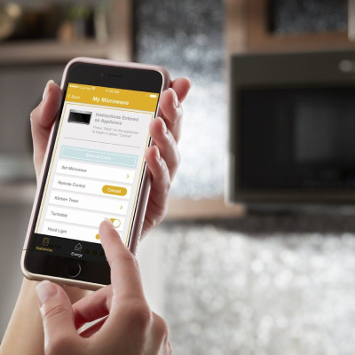 Person accessing Whirlpool® app