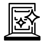 Stainless steel tub dishwasher icon