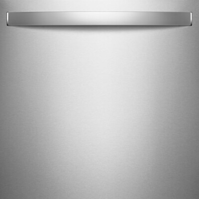 Undercounter refrigerator with fingerprint-resistant stainless finish