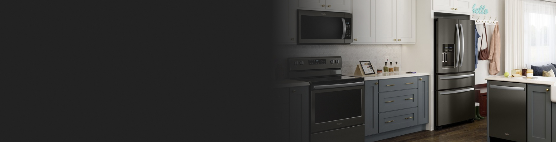 Kitchen showcasing Whirlpool® kitchen appliances.