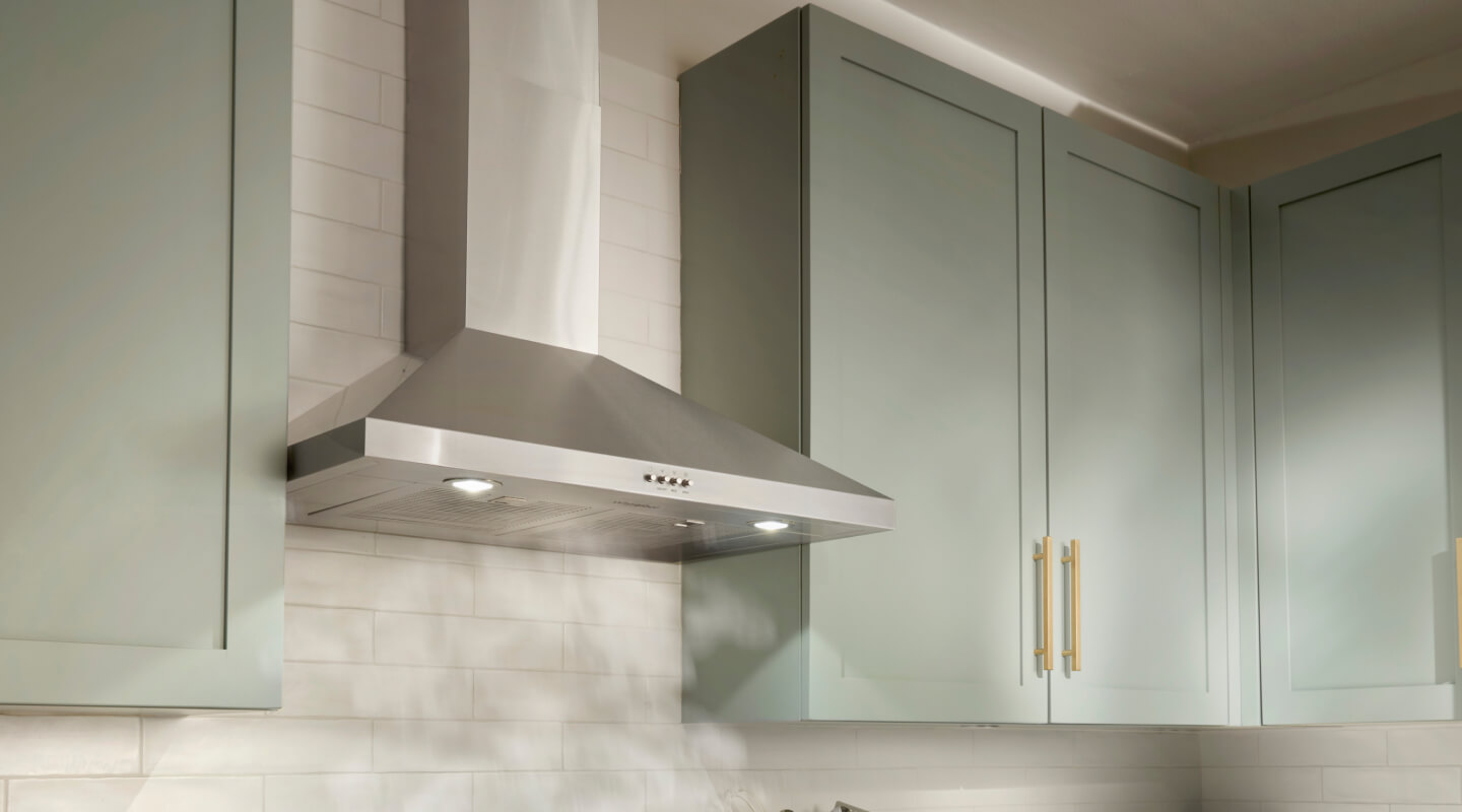Stainless steel Whirlpool® range hood